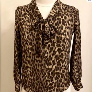 Banana Republic Animal Print Blouse